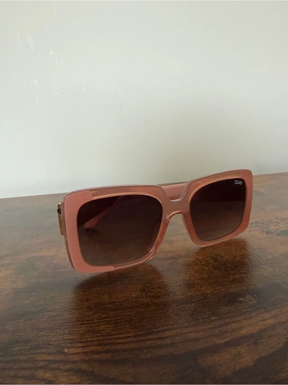 Quay Australia Total Vibe Style Pink Square-Frame Sunglasses